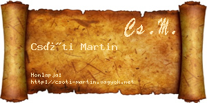Csóti Martin névjegykártya