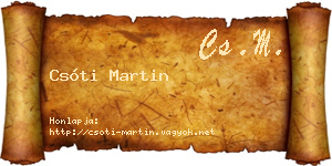 Csóti Martin névjegykártya